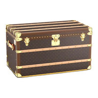 LOUIS VUITTON Canvas Tea Table Box Hard Case Unisex Brown