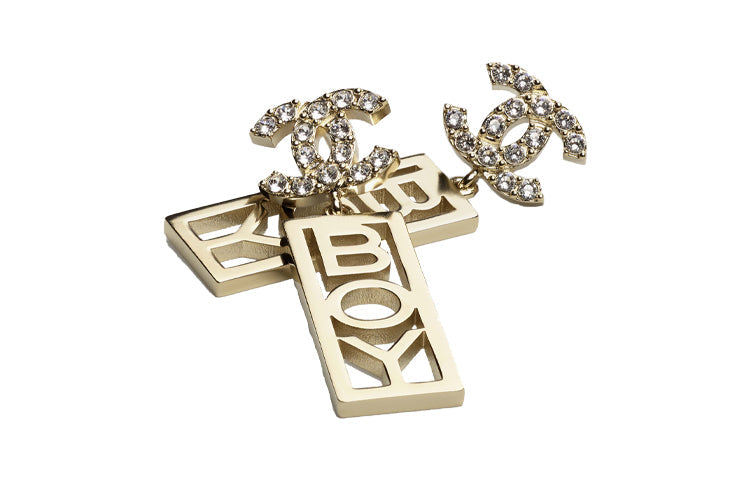 CHANEL Earrings Women's Gold