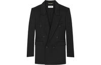 SAINT LAURENT Double-breasted Silk Blazer