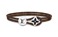 LOUIS VUITTON Monogram Bracelets Men Brown