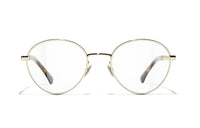 CHANEL Eyeglass Frames Unisex Gold