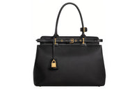 CELINE Cow Leather Handbag Women's Black