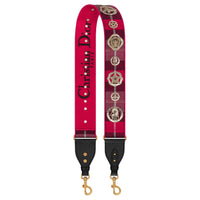DIOR Cotton Bag Shoulder Strap Women's Red Black