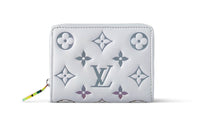 LOUIS VUITTON Lambskin Wallet Women's Nine Miles White