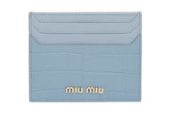 MIU MIU Artificial Leather Wallet Women's Blue