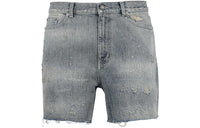 SAINT LAURENT Denim Shorts Men Gray White