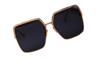 DIOR Metal Irregular Shape Sunglasses Men's Gold