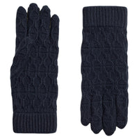 HERMES Cashmere Knit Gloves Men's Blue