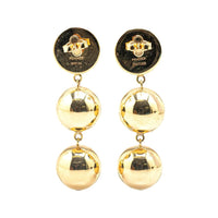 LOUIS VUITTON 2014 Plated Crystal Over The Rainbow Drop Push Back Costume Earrings