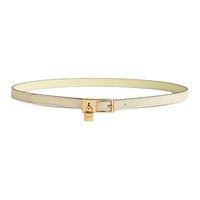 HERMES Cow Leather Leather Belts Women's Yellow Width: 1.5cm
