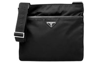 PRADA Nylon Fabric Crossbody Bag Shoulder Bag Men's Black