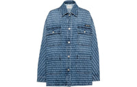 MIU MIU Logo-print Denim Shirt Jacket