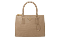 PRADA Galleria Killer Bag Crocodile Leather Shoulder Bag Crossbody Bag Handbag Medium Size Women's Light Brown