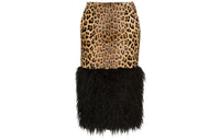 SAINT LAURENT Leather Long Skirts Women's Yellow