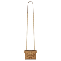 SAINT LAURENT Fabric Crossbody Bag Mini Women's Bronze