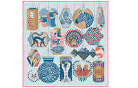 HERMES Silk Scarves Women's Blue