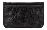 SAINT LAURENT Niki Calfskin Clutch Women's Black