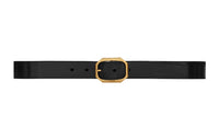 SAINT LAURENT Logo Carving Pin Buckle Leather Belts Men's Width: 3cm