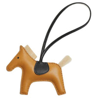 HERMES Leather, Horsehair Pendants Women's Khaki
