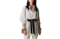 CHANEL Long-Sleeved Dresses Women's White