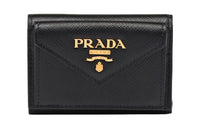 PRADA Leather Wallet Small Size Women's Black