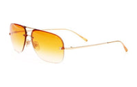 CHANEL Rectangular Sunglasses Women's Gold