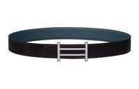 HERMES Leather Belts Women's Black/Prussian Blue