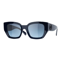 CHANEL Acetate Square Sunglasses Unisex Blue
