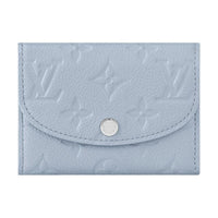 LOUIS VUITTON Rosalie Leather Wallet Women's Washed Blue