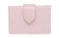 PRADA Leather Card Holder Women's Snow Pink
