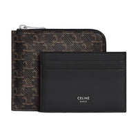 CELINE Triomphe Canvas With Calfskin Wallet Men's Black