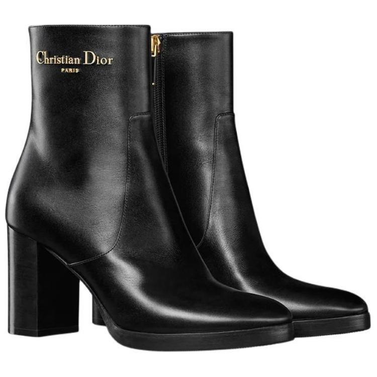 DIOR D-Town Ankle Boots 8.5cm Women's Black