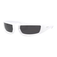 PRADA Plate Frame Rectangular Sunglasses Men's White