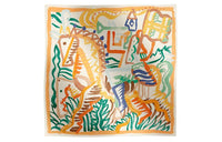 HERMES Silk Scarves Women's Yellow/Green