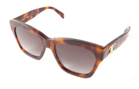 CELINE Acetate Irregular Shape Sunglasses Women's Tortoiseshell