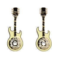 CHANEL Metal Earrings Women's Gold