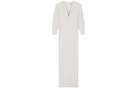 SAINT LAURENT SS22 Long-Sleeved Dresses Women's White Limestone