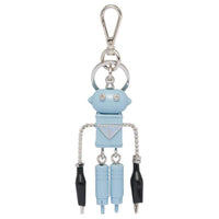 PRADA Leather Keychains Women's Blue