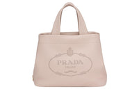 PRADA Leather Tote Bag Shopping Bag Shoulder Bag Handbag Medium Size Women's Light Pink