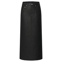 LOUIS VUITTON Monogram Jacquard Denim Skirt