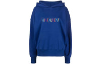 SAINT LAURENT Logo Embroidered Long-Sleeved Hoodie