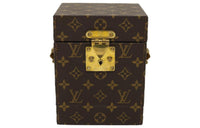 LOUIS VUITTON Canvas Watch Winder Storage Box Unisex Brown & Red