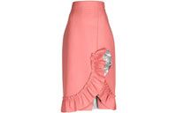 MIU MIU SS22 Leather Long Skirts Women's Pink