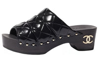CHANEL Slide Slippers Women's Black