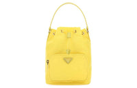 PRADA Duet Recycled Nylon Fabric Crossbody One Shoulder Handbags Women's Yellow
