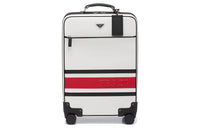 PRADA Symbole Leather Suitcase Luggage Men's White/Black/Red