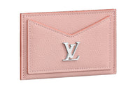 LOUIS VUITTON Calfskin Card Holder Women's Cherry Blossom Pink