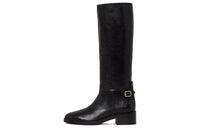 CELINE Folco Knee high Boots Women's Black