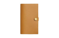 HERMES Evercolor Leather Wallet Women's 28 Caramel With Sunshine Yellow Accents