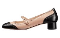 DIOR Spectadior Chunky Heel Mid-Low Heel Shoes Women's Nude